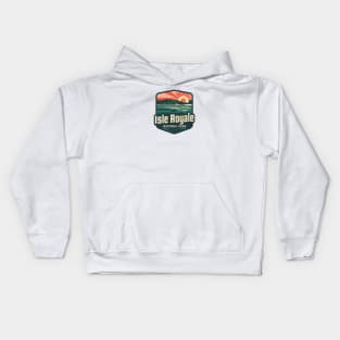 Retro Isle Royale National Park Kids Hoodie